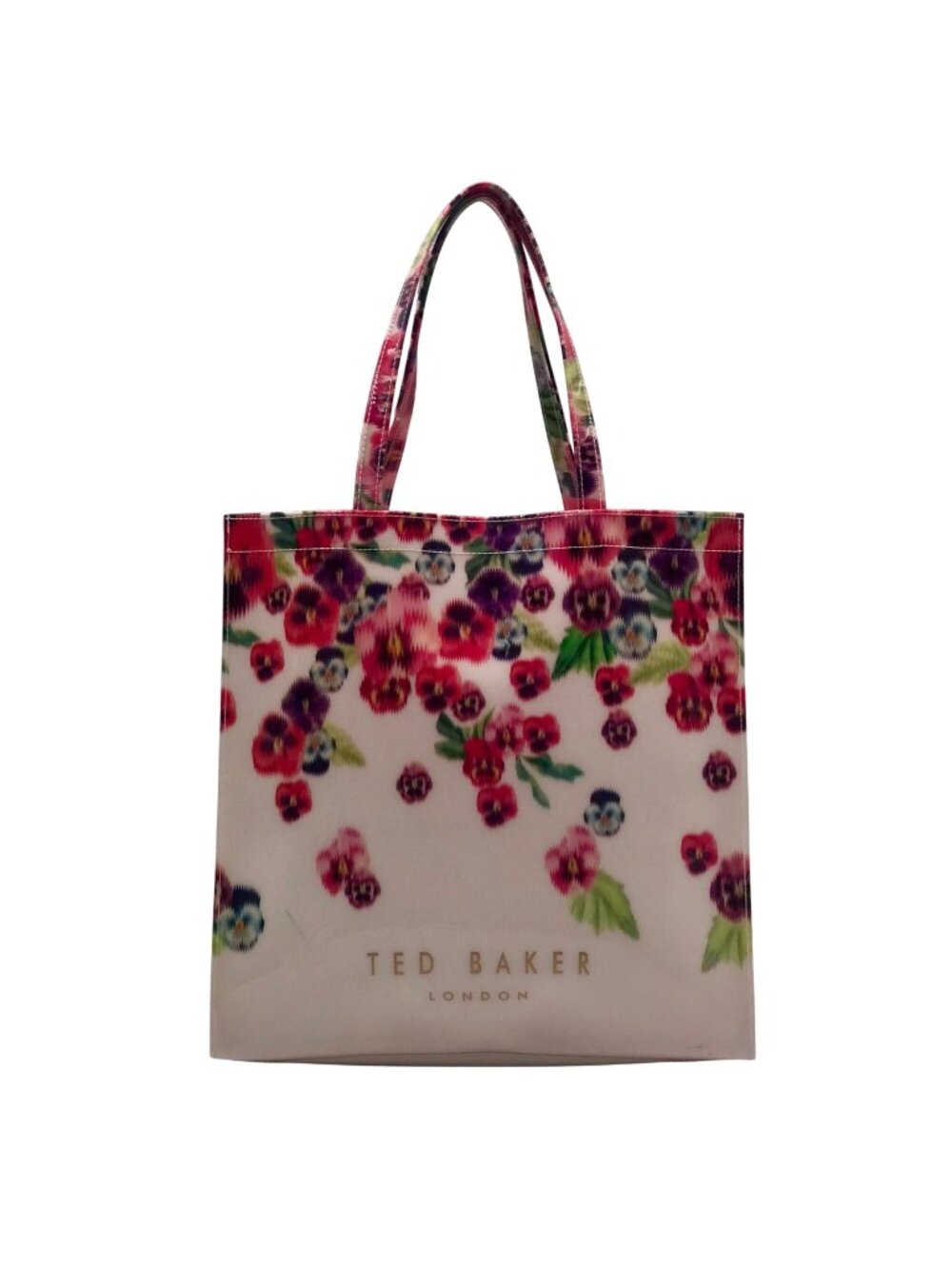 Ted Baker Pink Floral PVC Large Pansy Icon Tote Bag